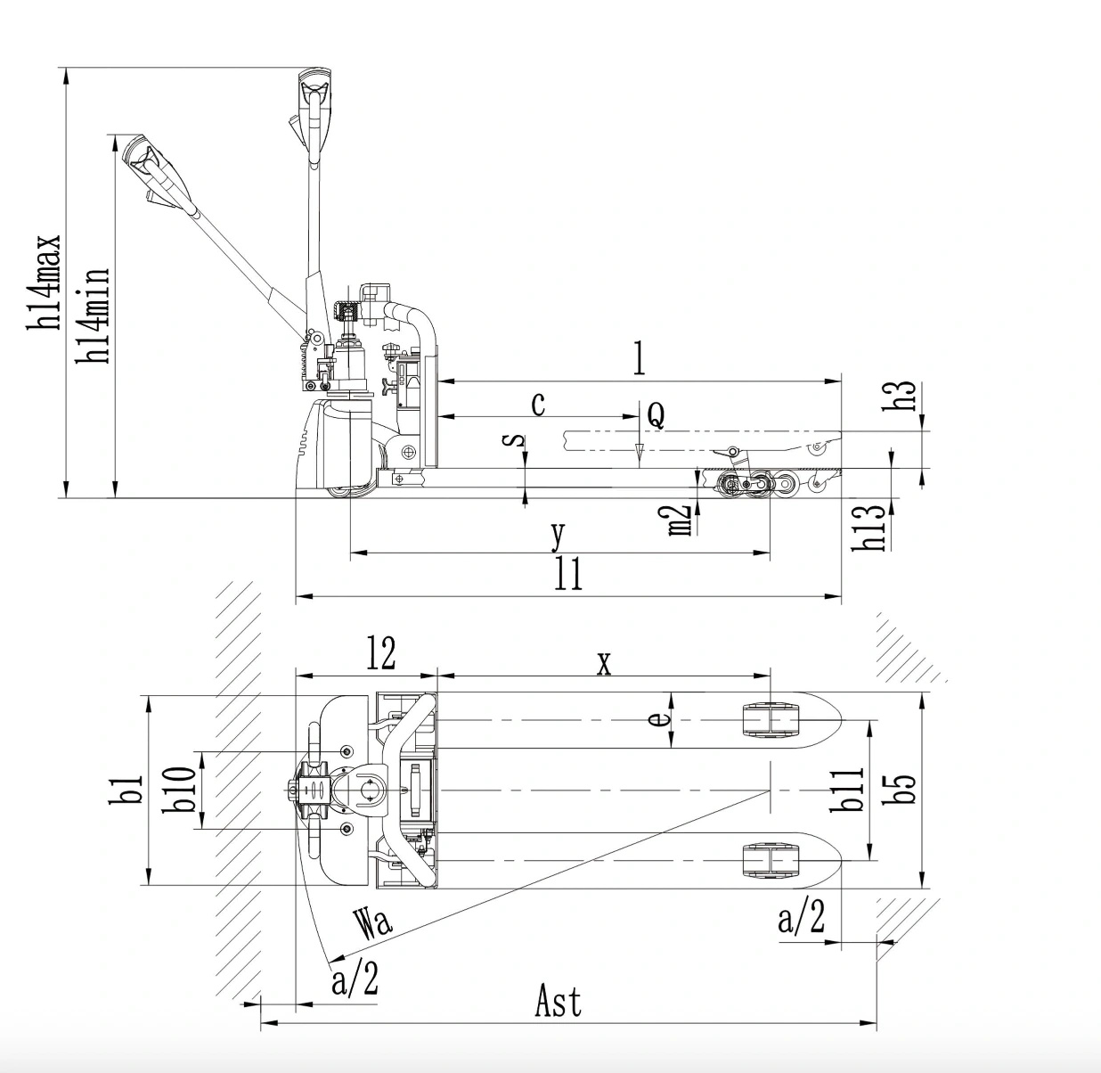 QSLiFT EPT15 Electric Pallet Truck, Capacity 1500Kg - Image 4