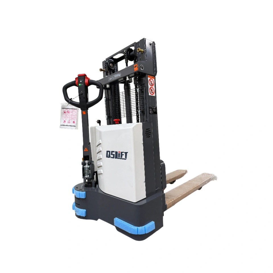 QSLiFT QES10E-20 Electric Walkie Stacker, capacity 1000kg, lift height 2000mm - Image 2
