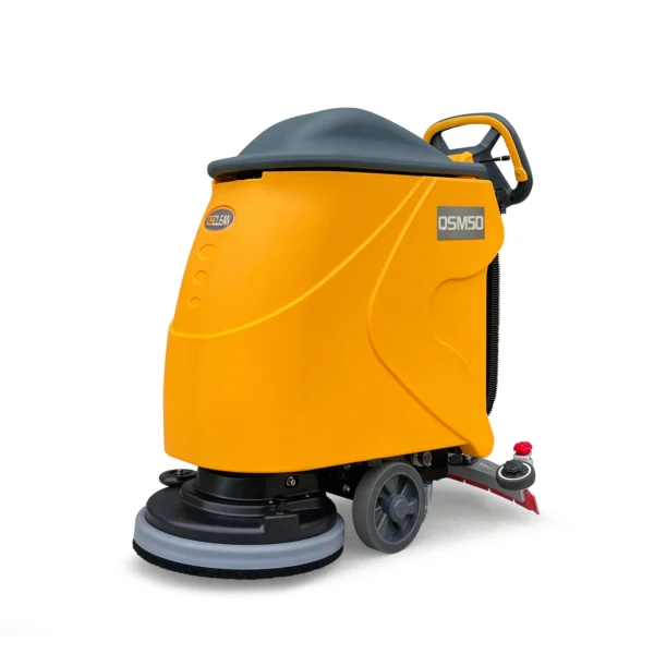 Mașină de spălat-uscat pardoseli cu conducător pedestru QSM50 | Automașină de curățare cu corp îngust de 24V