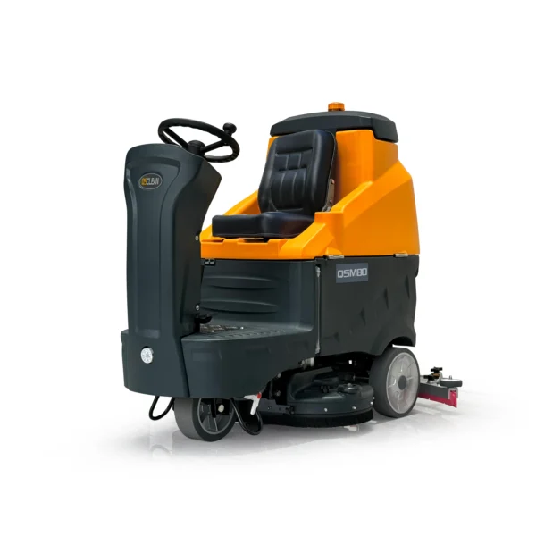 01 QSM80 Ride-On Floor Scrubber Dryer | 24V Commercial Heavy-Duty Machine