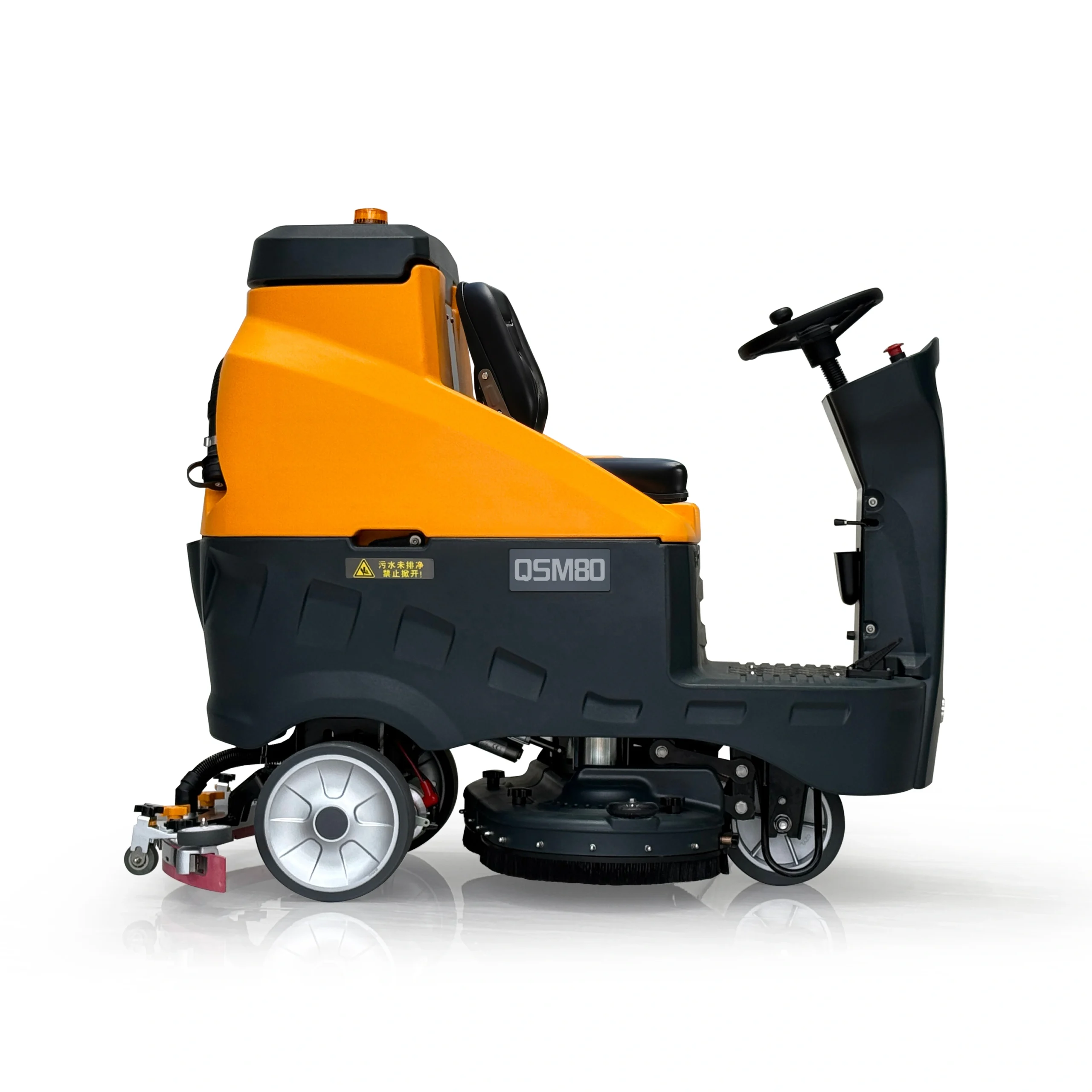 QSM80 Ride-On Floor Scrubber Dryer | 24V Commercial Heavy-Duty Machine - Image 4