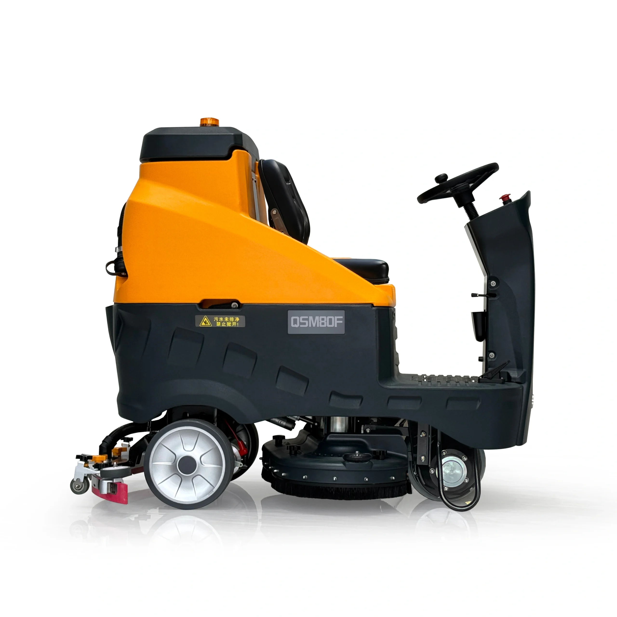 QSM80/ QSM80F Ride-On Floor Scrubber  Dryer | Front-Wheel Drive 24V Machine – Kép 4