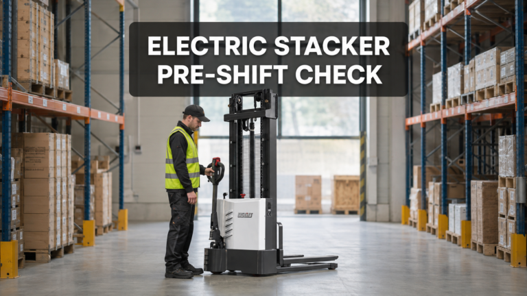 QSLIFT electric stacker pre-shift inspection checklist
