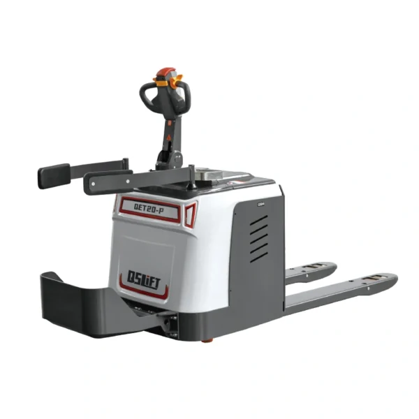 QSLIFT QET30P ride-on electric pallet truck with folding operator platform